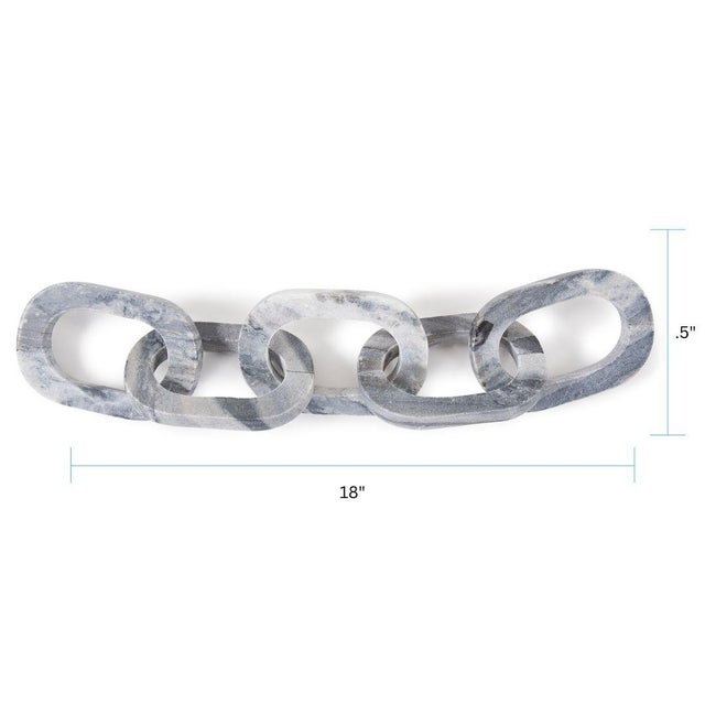 Stone Makrana Gray Marble Chain For Sale - Image 7 of 10
