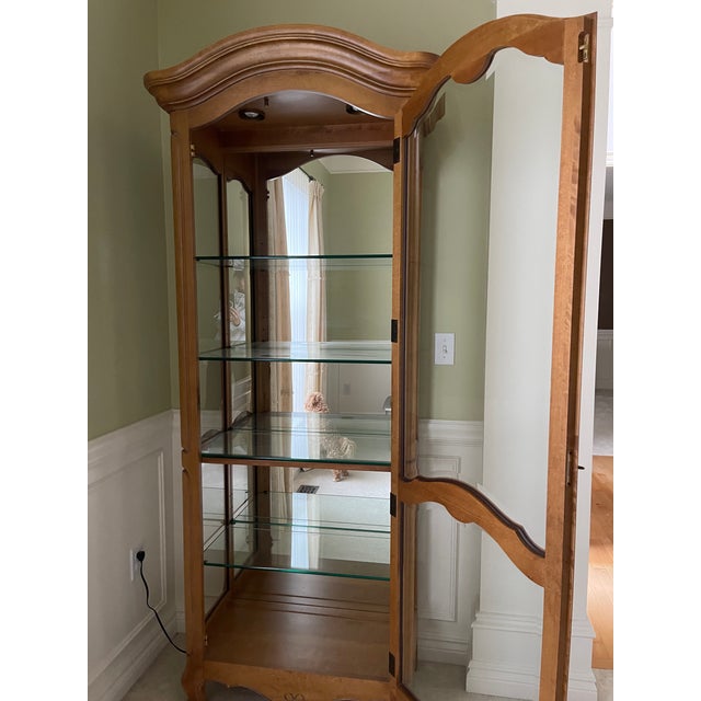 Ethan Allen Country French Lighted Curio Chairish