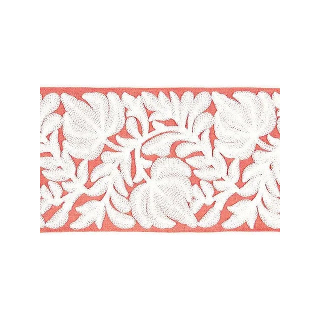From the Scalamandre collection.Dry Clean Only 100% Spun Viscose Embroidery On 100% Linen Ground One yard minimum.