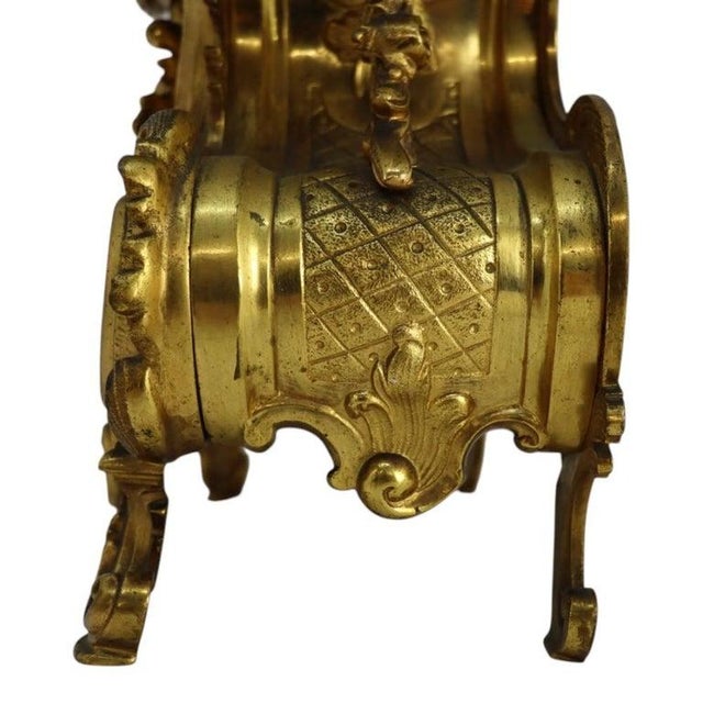 Seth Thomas Louis XIV Style Gilt Bronze Open Escapement Mantle Clock C1900 For Sale - Image 12 of 17