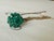 Vintage Faceted Emerald Green Glass Pendant Tassle Necklace For Sale In New York - Image 6 of 15