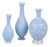 Small Stoneware Vases with Blue Glaze by Per Liljegren, 1980s, Set of 3 For Sale