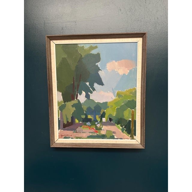Richard Björklund, Garden, 1960s, Oil on Canvas, Framed For Sale - Image 17 of 17