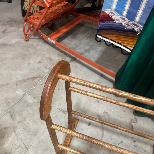Up for consideration is a beautiful natural wood simple blanket rack. This would look lovely on display in your home and...