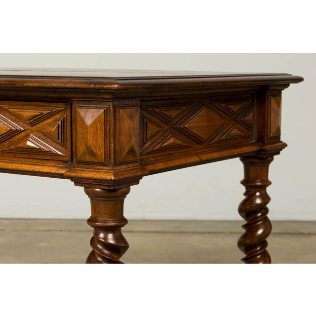 Late 19th Century French Louis XIII Style Walnut Writing Table For Sale - Image 10 of 18