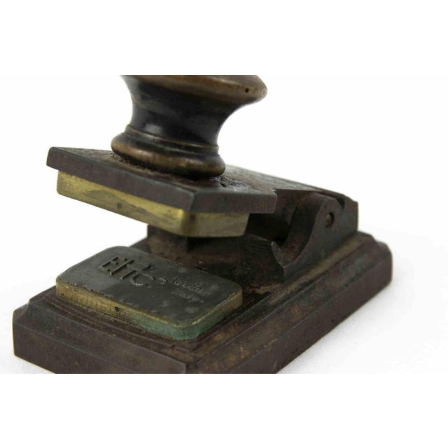Vintage Brass Rubber Stamp, Italy, Early 20th Century For Sale - Image 3 of 5