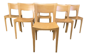 Vintage Oak Dining Chairs, Belgium, 1980s, Set of 6