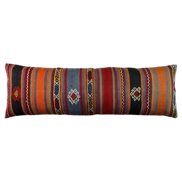 Vintage Turkish Kilim Cushion Cover For Sale