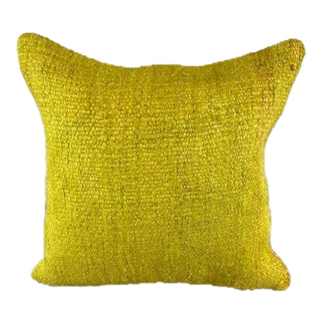 20 x 20 Hemp Pillow Turkish Cushion Natural Green Pillow Cushion Cover For Sale