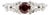 Red Spinel Ring With Earth-Mined Diamond Accents: Solid 14k Gold, Round 5mm, Size 6.75 For Sale
