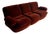 Vintage Three-Seater Sofa in Burgundy Red Velvet, Italy, 1970s For Sale