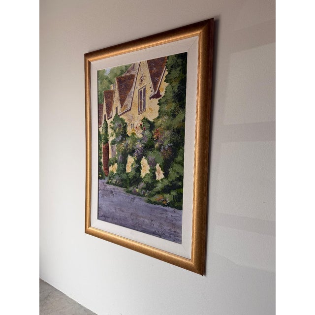 1980s 1980s Fred Dettmann (1945–2022) German-American Impressionist European Cottage Landscape Oil on Masonite Painting For Sale - Image 5 of 13