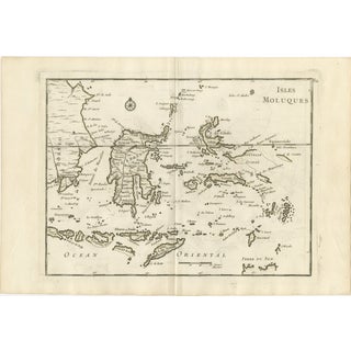 Antique French Engraved Map of the Moluccas & Celebes, Le Rouge, 1750s For Sale