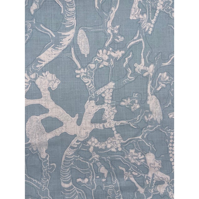 Coastal Isobel Buttery Blue "60 Oaks" Pillows- A Pair For Sale - Image 3 of 3