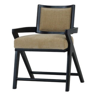 Black Mid-Century Modern Dining Armchair For Sale