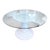Elegant vintage pedestal table featuring a beautifully carved wood base with scrolling acanthus details, turned column,...
