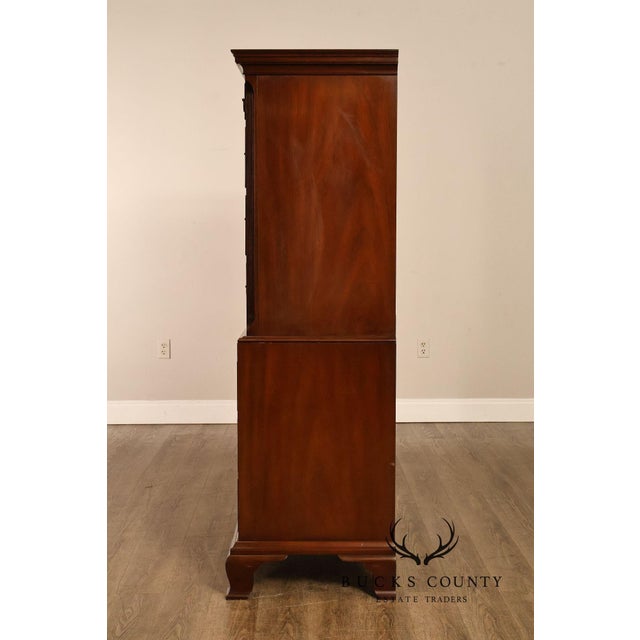 Kittinger Mahogany 10 Drawer Chippendale Style Chest-on-Chest Tall Dresser For Sale In Philadelphia - Image 6 of 18