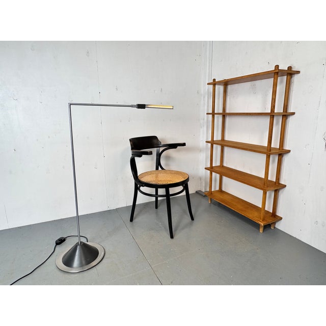 Luci Italia Italian Modernist Steel and Aluminum Floor Lamp by F.A. Porsche for Luci, 1980s For Sale - Image 4 of 17