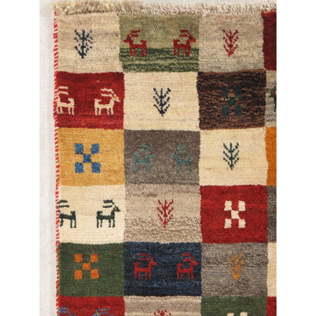 Tribal Vintage Hand-Knotted Persian Gabbeh Rug 3'4" X 6'3" For Sale - Image 3 of 6