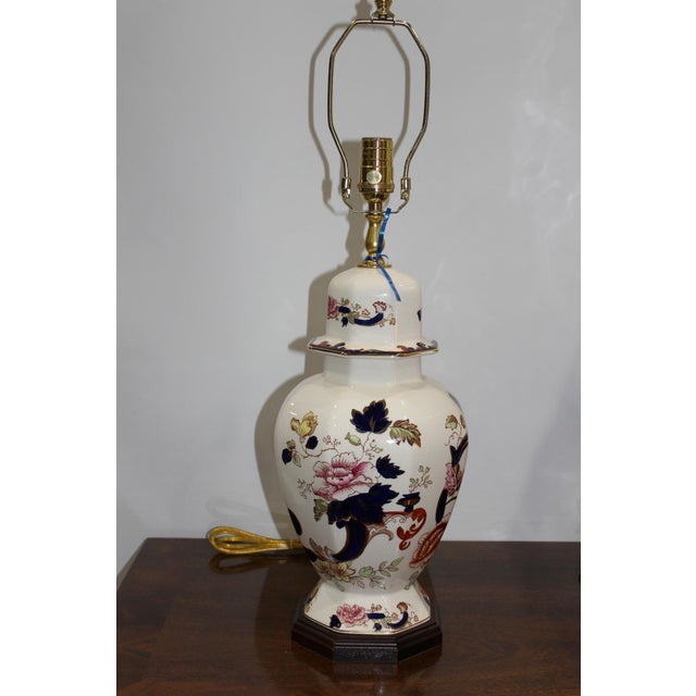 1970s Mason's Ironstone Blue Mandalay Lamps - A Pair For Sale - Image 12 of 12
