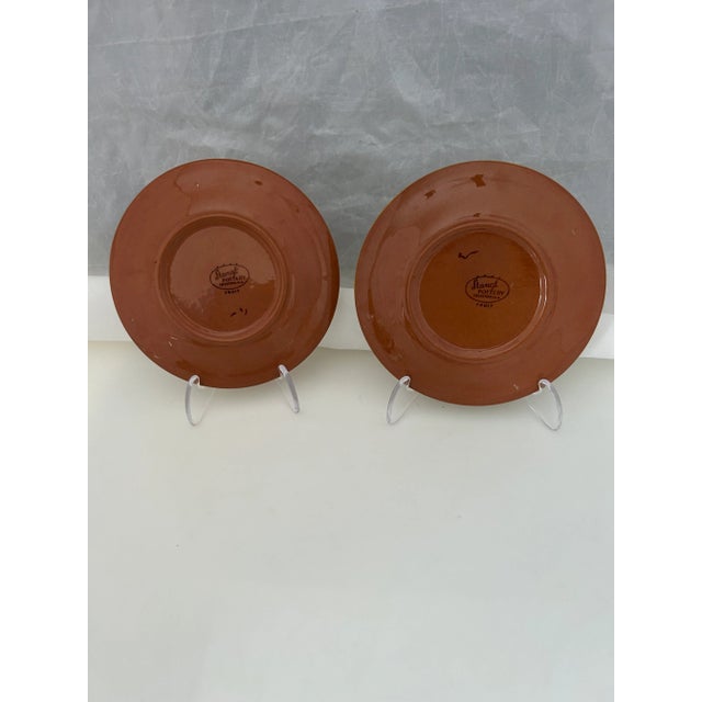 1940s Stangl Pottery Handcrafted Fruit Pattern Dessert Plates - Set of 2 For Sale - Image 9 of 9