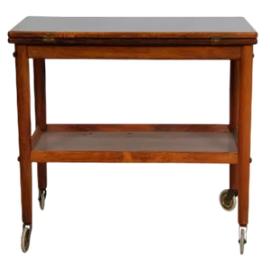 Serving Table in Rosewood with Black Top, 1960s