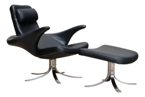 Seagull Chair with Ottoman by Gosta Berg & Stenerik Eriksson for Fritz Hansen, 1960s