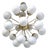 21st Century Nova Natural Brass Glossy White Murano Sputnik Chandelier by Fabio LTD For Sale