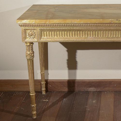 Console Table with Redone Marble Top For Sale - Image 6 of 7