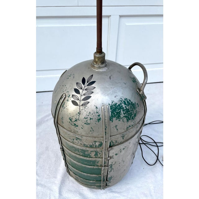 Late 20th Century Late 20th Century Industrial Floor Lamp From Salvaged Ww II Oxygen Tank For Sale - Image 5 of 13