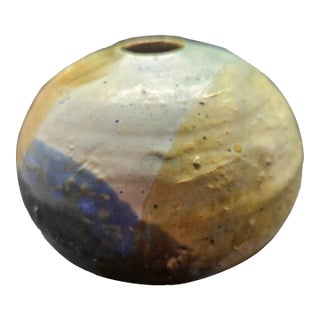 Handthrown Ball/Moon Vase, Signed For Sale