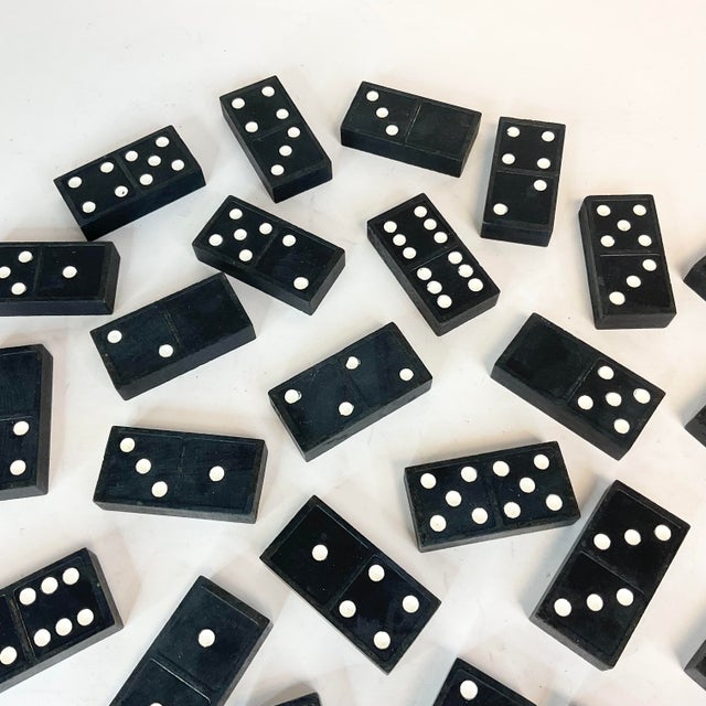 1950s Mid-Century Boho Chic Dominos Game Pieces - Complete Set of 28. For Sale - Image 4 of 7
