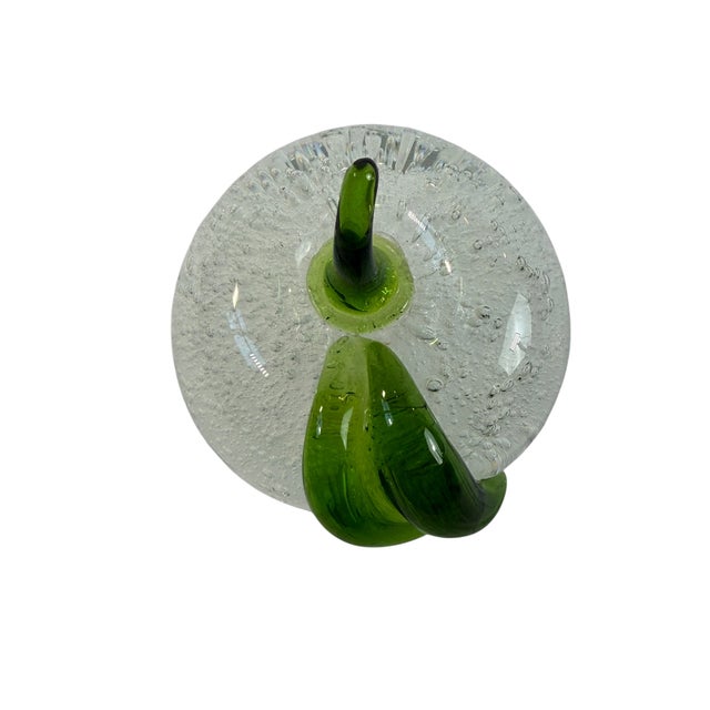 1970s 1970's Vintage Murano Glass Style Apple Paperweight For Sale - Image 5 of 11
