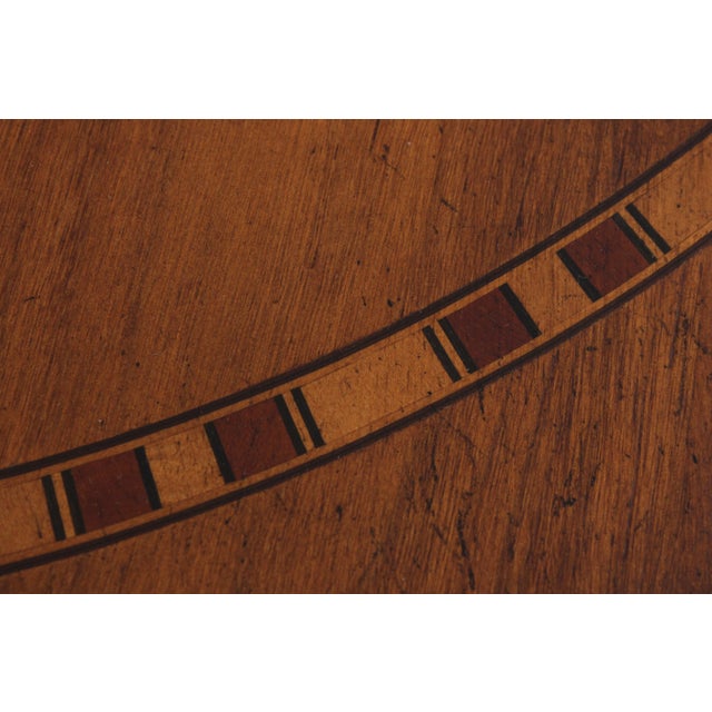 1990s Baker Italian Style Inlaid Round Lamp Table For Sale - Image 5 of 14