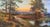Hilly Landscape at Sunset with a Stream, 20th Century, Oil Painting on Canvas, Framed For Sale - Image 12 of 13