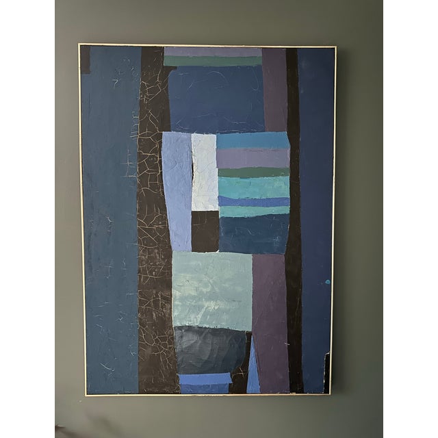 Gail Cottingham Abstract Landscape Painting, 1970s - Blues & Greens, Aspen, Colorado Capture a piece of 1970s Aspen with...
