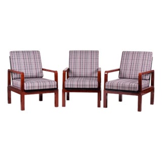 Art Deco Adjustable Armchairs, 1930s, Set of 3 For Sale