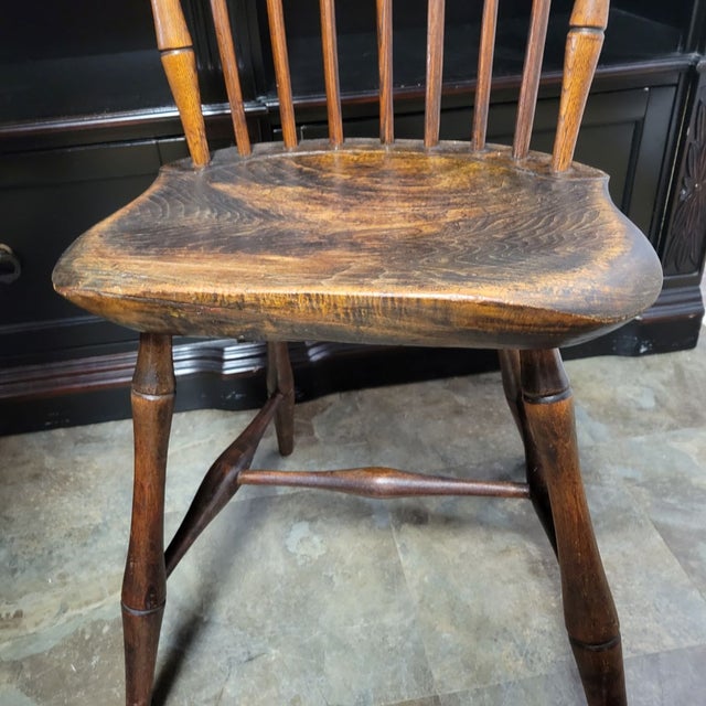 Antique Fan Back Pennsylvania Windsor Chair For Sale In Raleigh - Image 6 of 8