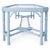 Vintage Faux Bamboo Coffee Table in Benjamin Moore Blue Hydrangea For Sale - Image 4 of 8