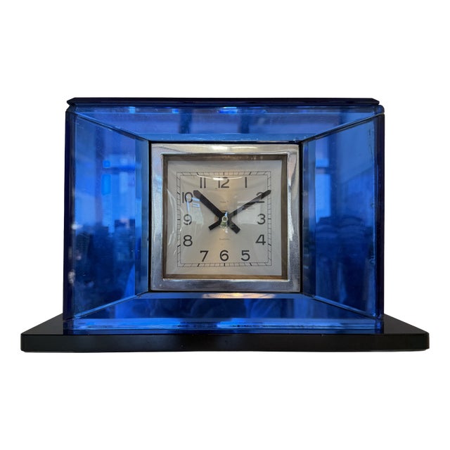 Large Vintage Art Deco Table Clock, 1920s For Sale