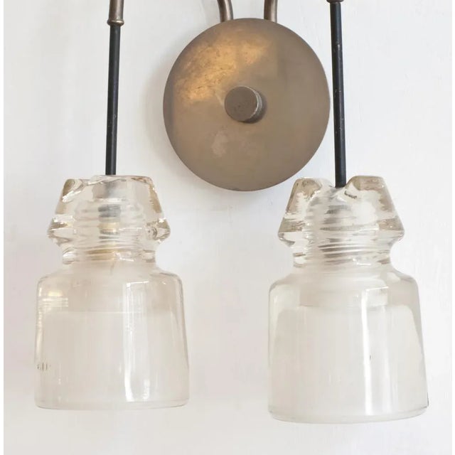 Black Vintage Italian Wall Lights, 1950s, Set of 2 For Sale - Image 8 of 9