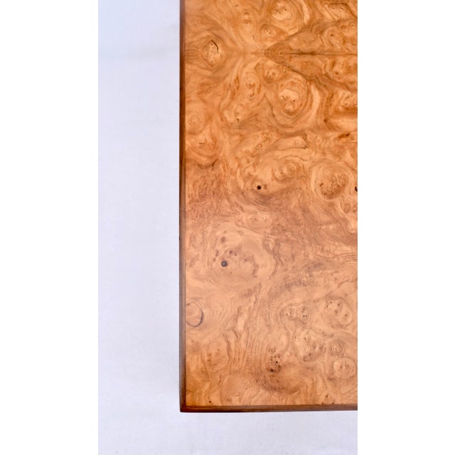 Directional Milo Baughman for Directional American Mid-Century Ash Burl Game Table For Sale - Image 4 of 16
