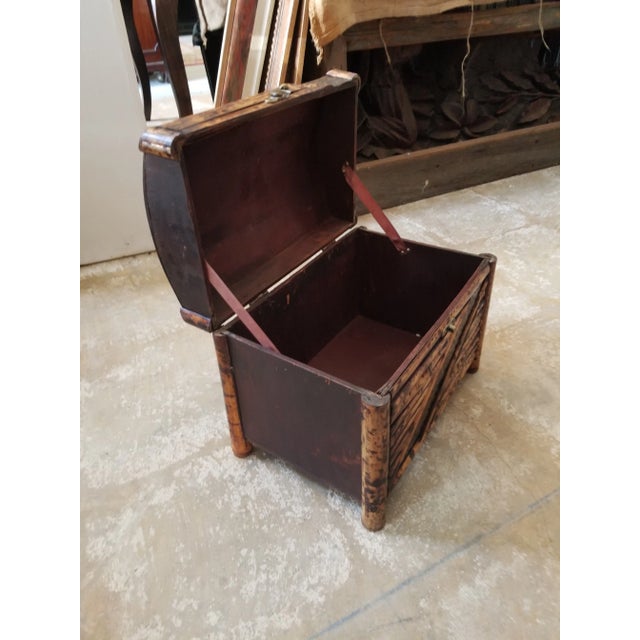 Small Bamboo Storage Trunk For Sale - Image 10 of 11