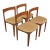 1960s Set of Four Danish Teak Dining Chairs For Sale