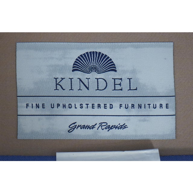 Kindel Blue Upholstered Boudoir Chair For Sale - Image 17 of 18