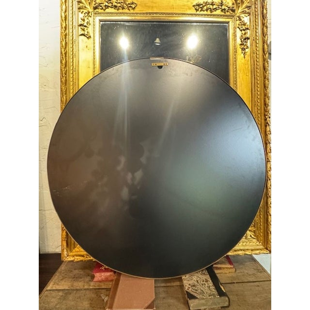 1970s Italian Mid-Century Round Mirror For Sale - Image 5 of 5