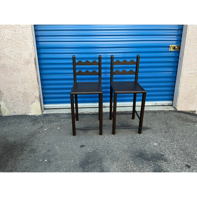 Pair of Country French Counter Stools For Sale In San Diego - Image 6 of 10