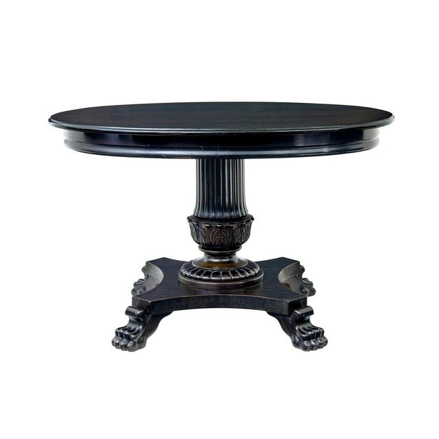 19th Century Blackened Oval Center Table, 1890s For Sale - Image 10 of 10