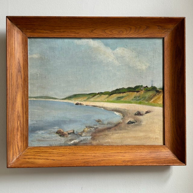 Offering a gorgeous beach landscape from the early-20th century. Love the simplicity of the artist's rendering, the...