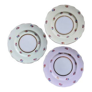 Collection of Three (3) English Floral 8” Plates by Colclough For Sale